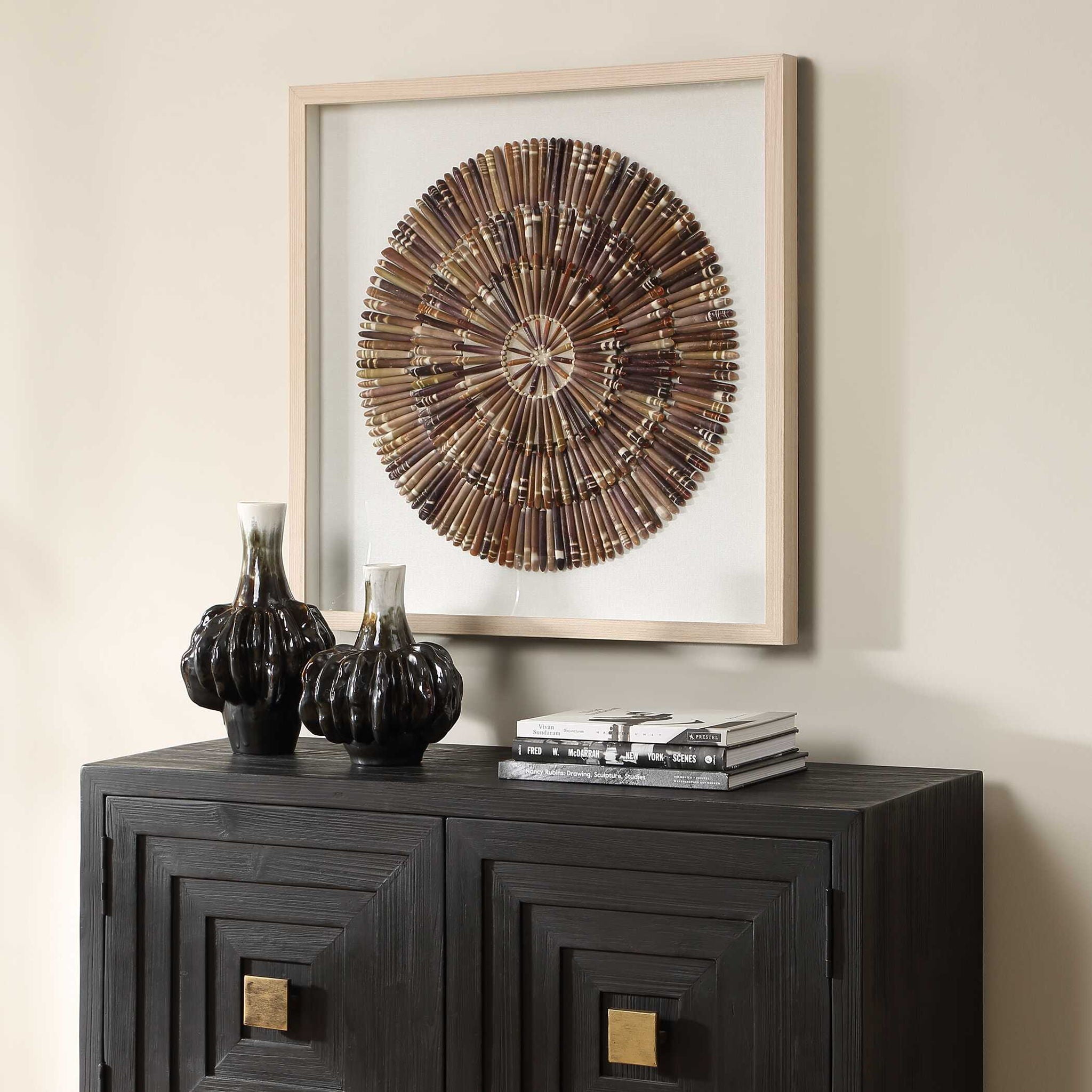 Tiger Sea Urchin - Shadow Box - Brown