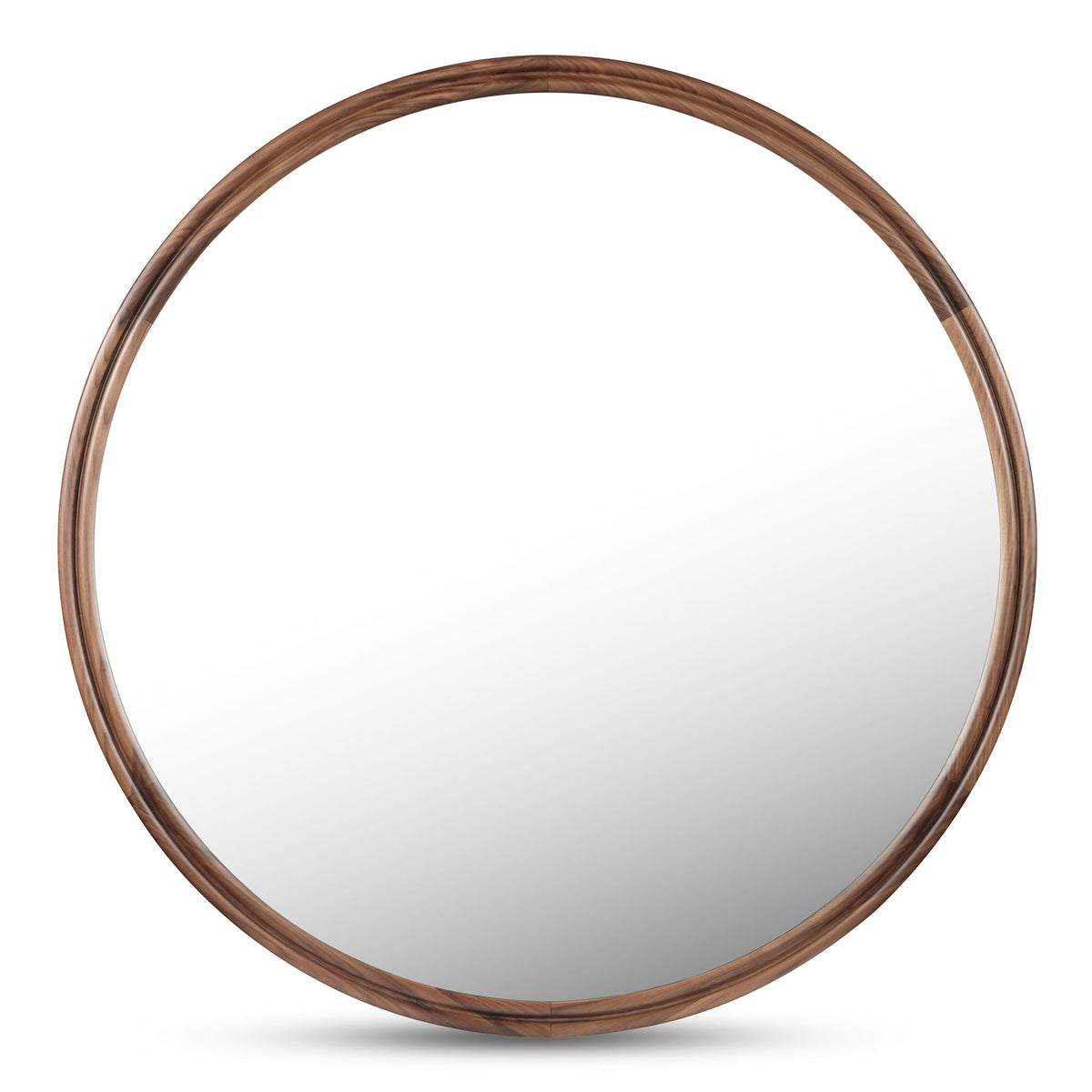 Alcott - Accent Round Mirror Small - Walnut