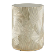 Cassandra - Drum Accent Table - Gold