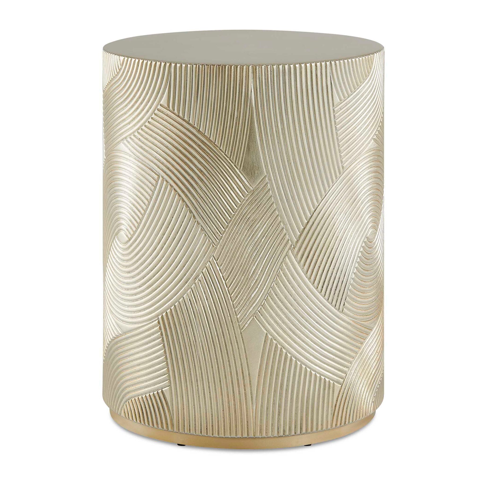Cassandra - Drum Accent Table - Gold