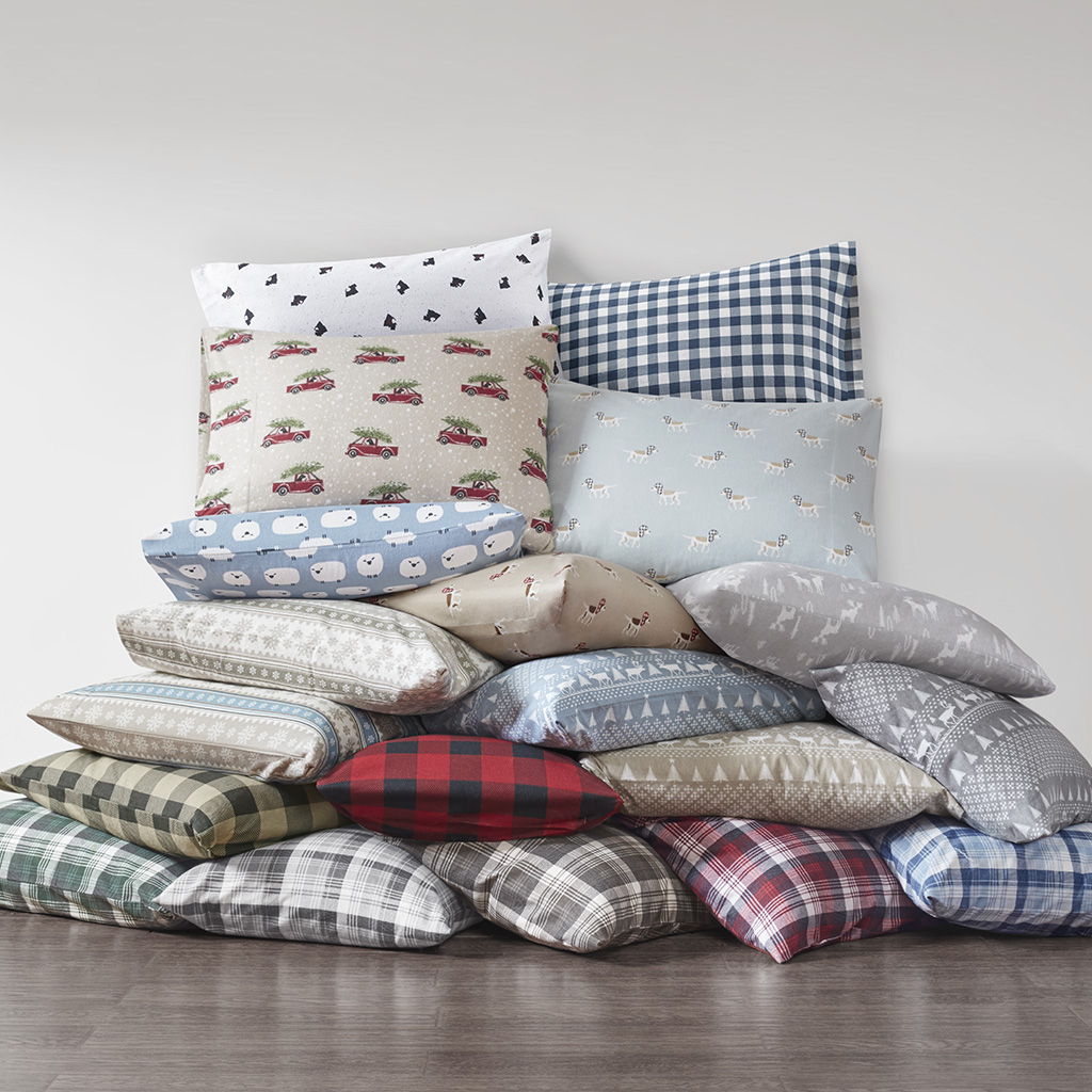 Flannel - King Sheet Set - Tan Dog