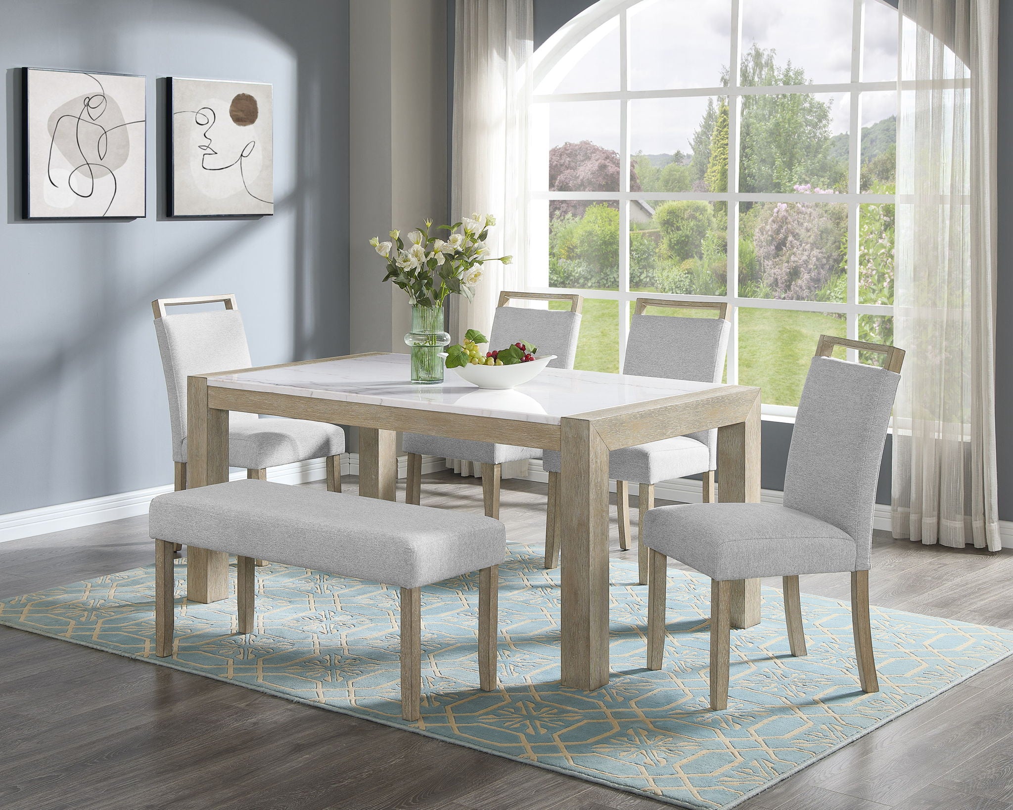Hazel - Bench - Wired White