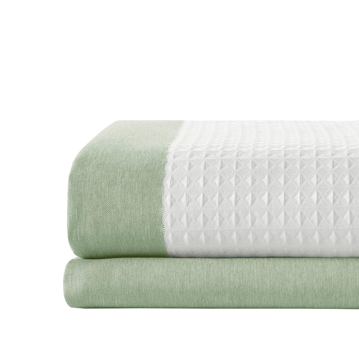 Spa Waffle - 72" x 78" Shower Curtain With 3M Treatment - Sage Green