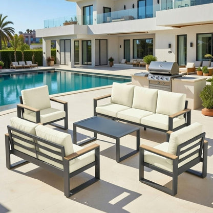 Modern Outdoor Sofa Set With Coffee Table