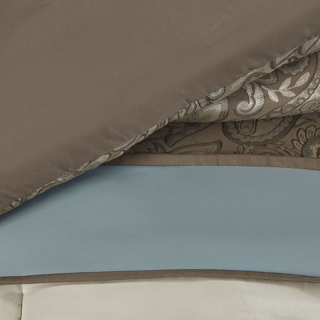 Caroline - Queen Piece Comforter (Set of 7) - Blue