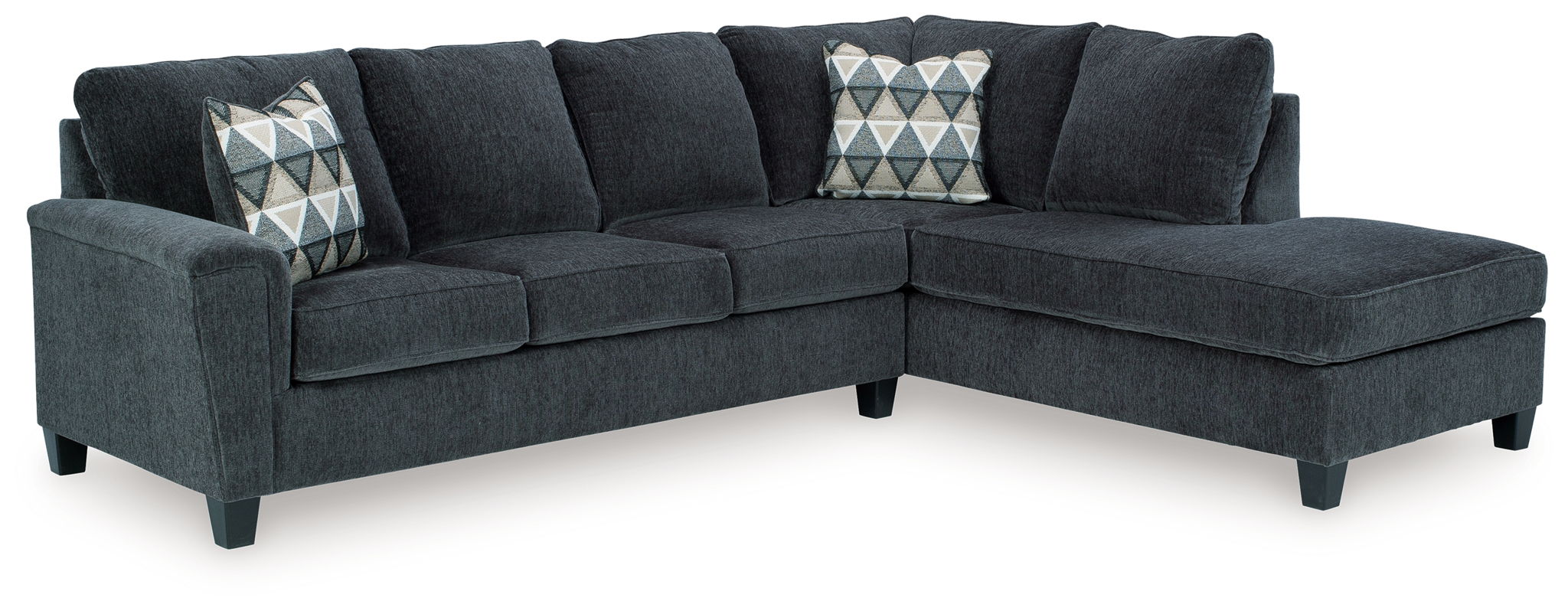 Abinger - Right Arm Facing Chaise Sleeper 2 Pc Sectional - Smoke