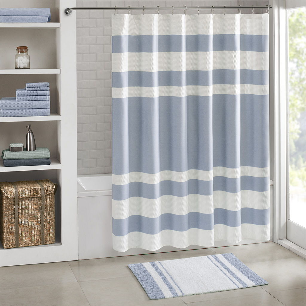 Spa Cotton - 20" x 30" Reversible Bath Rug - Blue