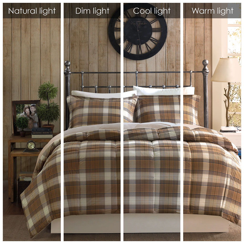 Lumberjack - Twin Classic Quilting Reverse Down Alternative Comforter Set - Multi