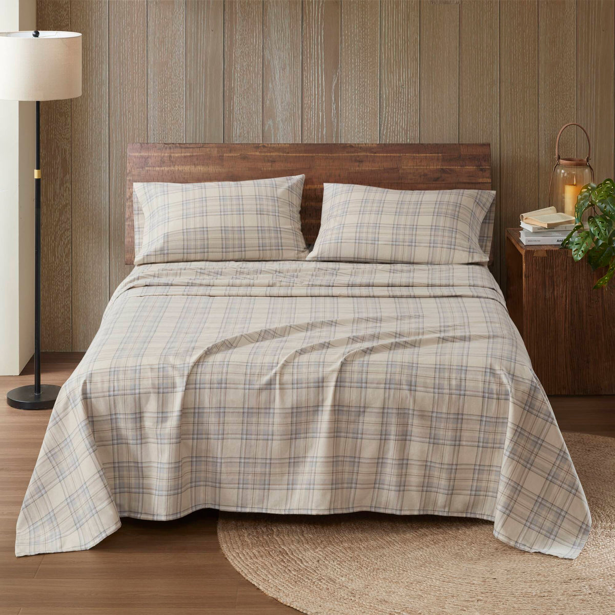 Flannel - California King 100% Flannel Printed Sheet Set - Andrews