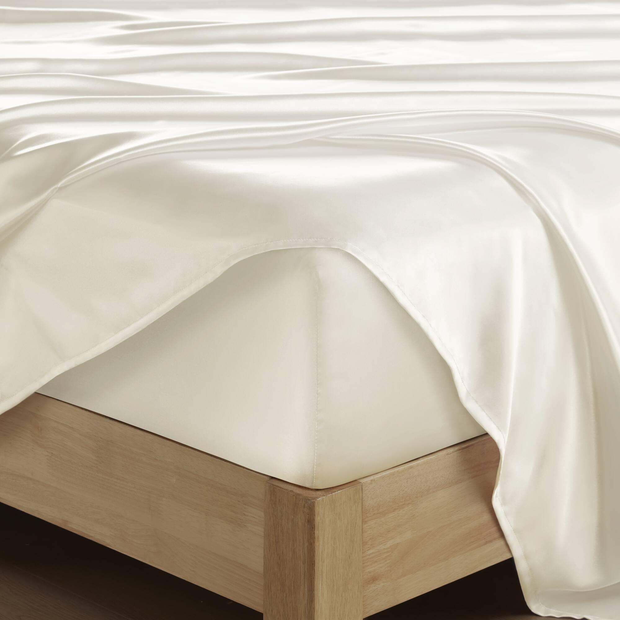 Satin - 7 Piece Split King Luxury Sheet Set - Ivory