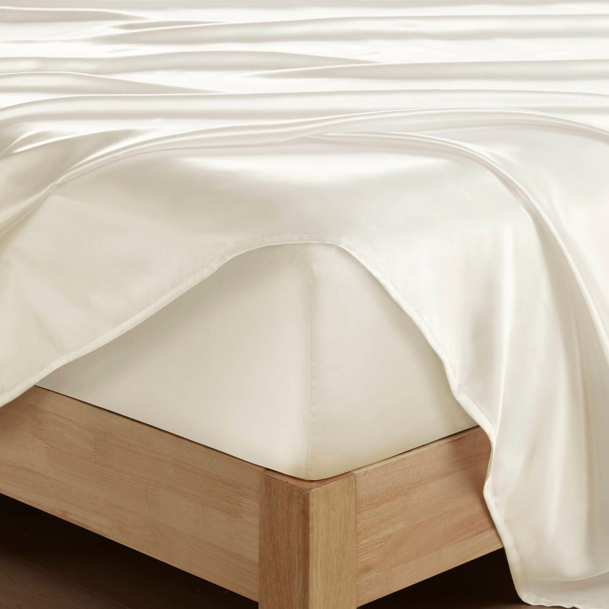 Satin - 4 Piece Twin Luxury Sheet Set - Ivory