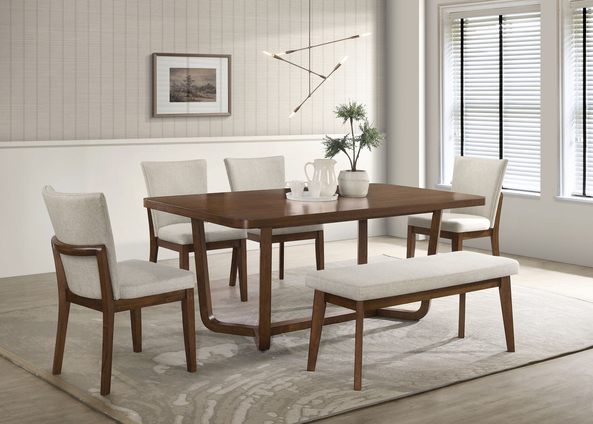 Salerno - Bench - Gray / Brown