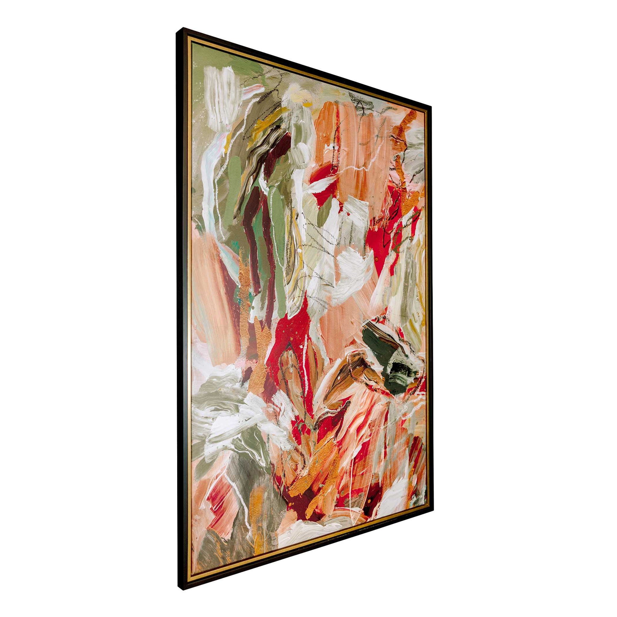Garden City - Abstract Art - Green / Orange / Pink