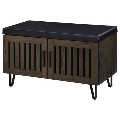 Clackamas - 2 Door Storage Bench With Padded Seat