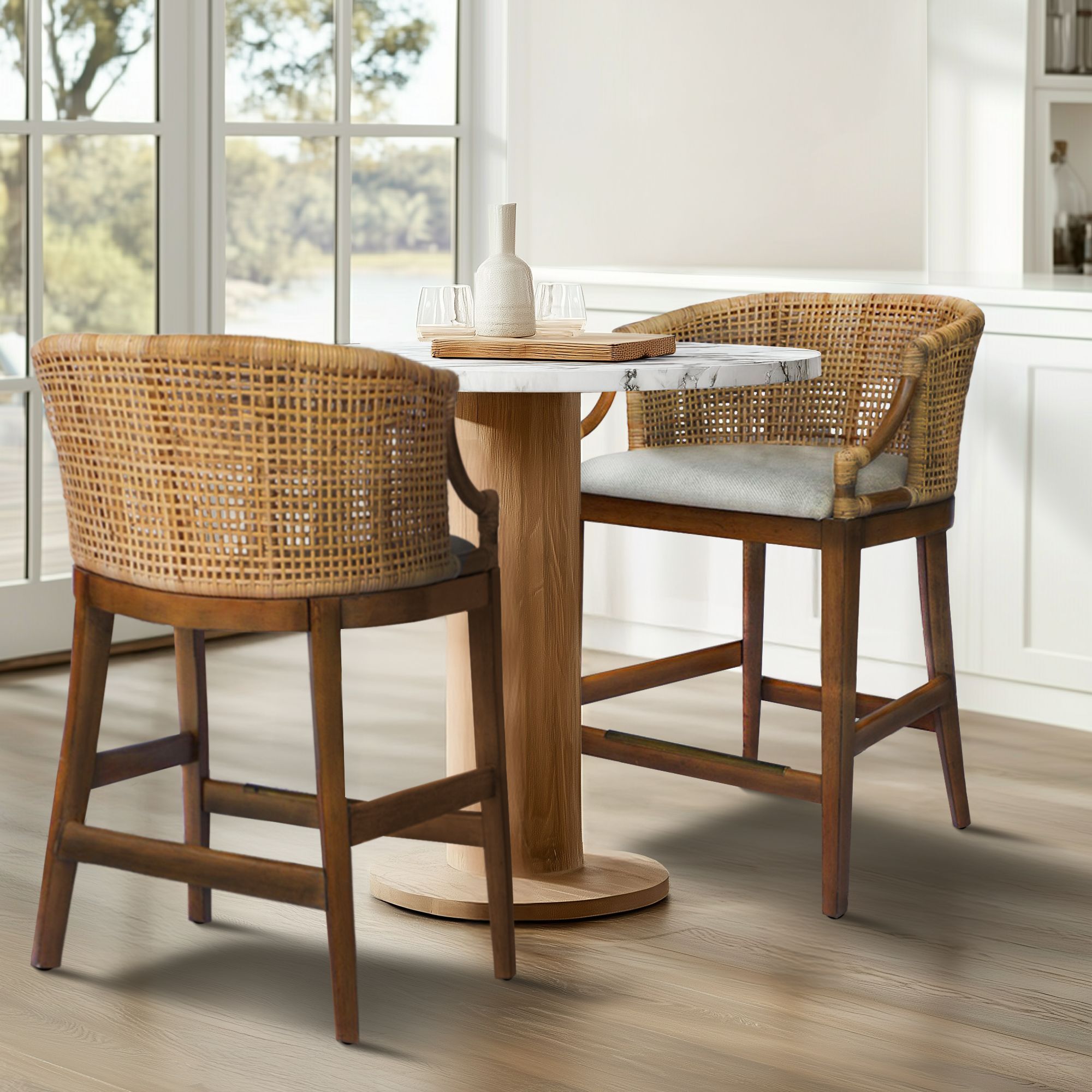 Playa - Handcrafted Rattan Counter Stool - Natural