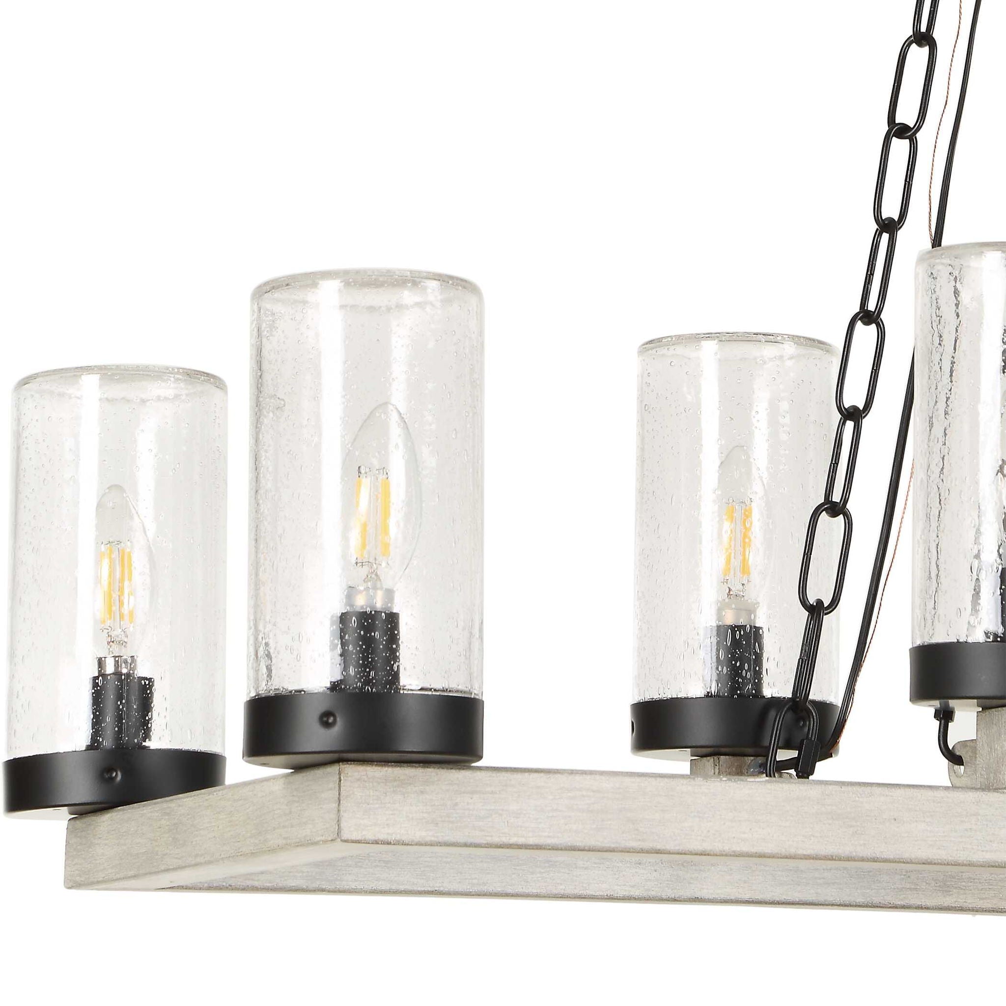 Edgecomb - 10 Light Indoor-Outdoor Chandelier - Black / Gray