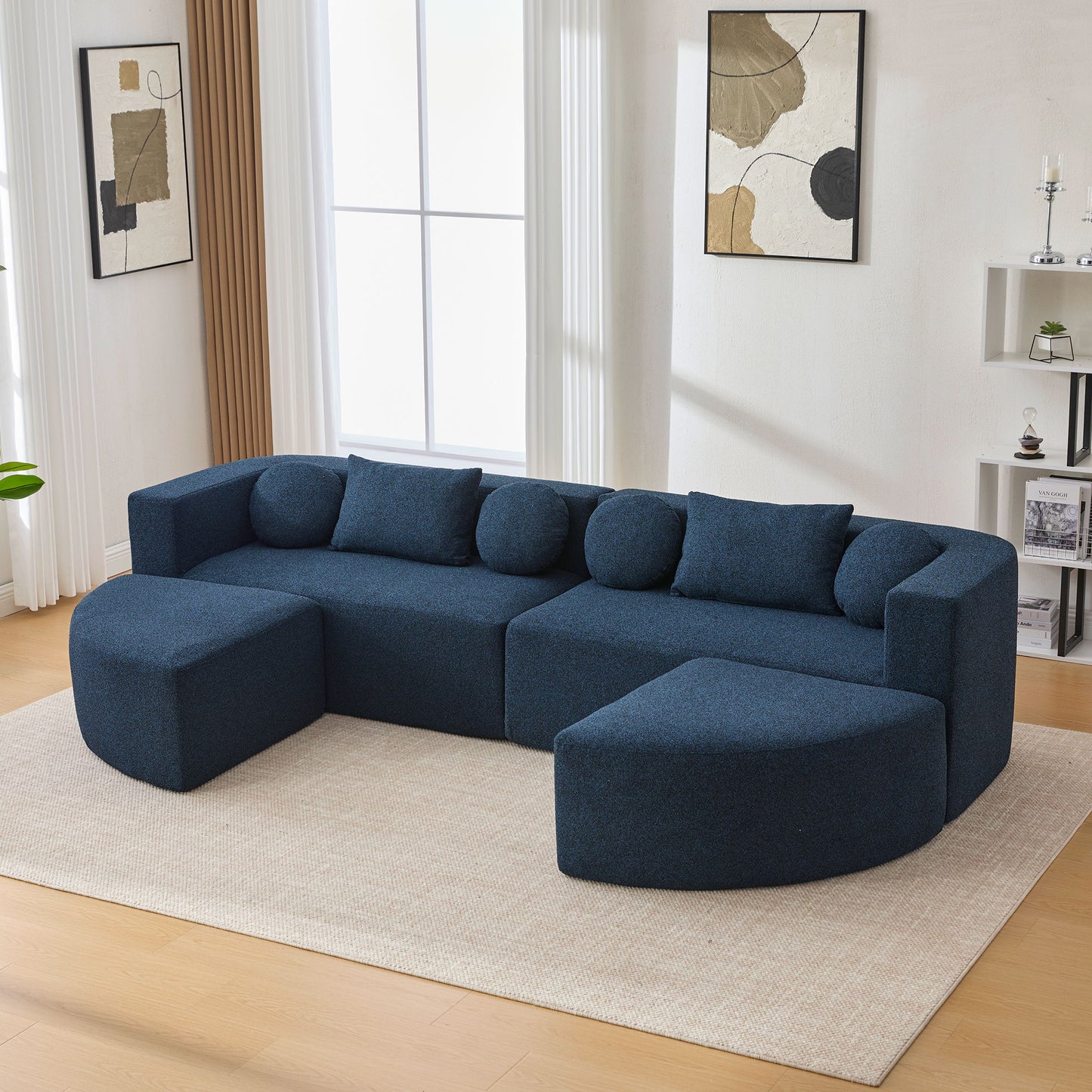 Boneless - Couch Modular Sectional Sofa With Deep Seating And Curved Design