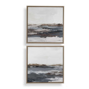 Bring Me In - Framed Landscape Painting (Set of 2) - Blue / Brown / Pink / Purple / White