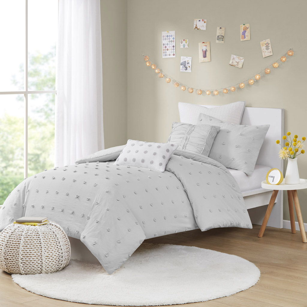 Brooklyn - Twin Comforter Set - Gray