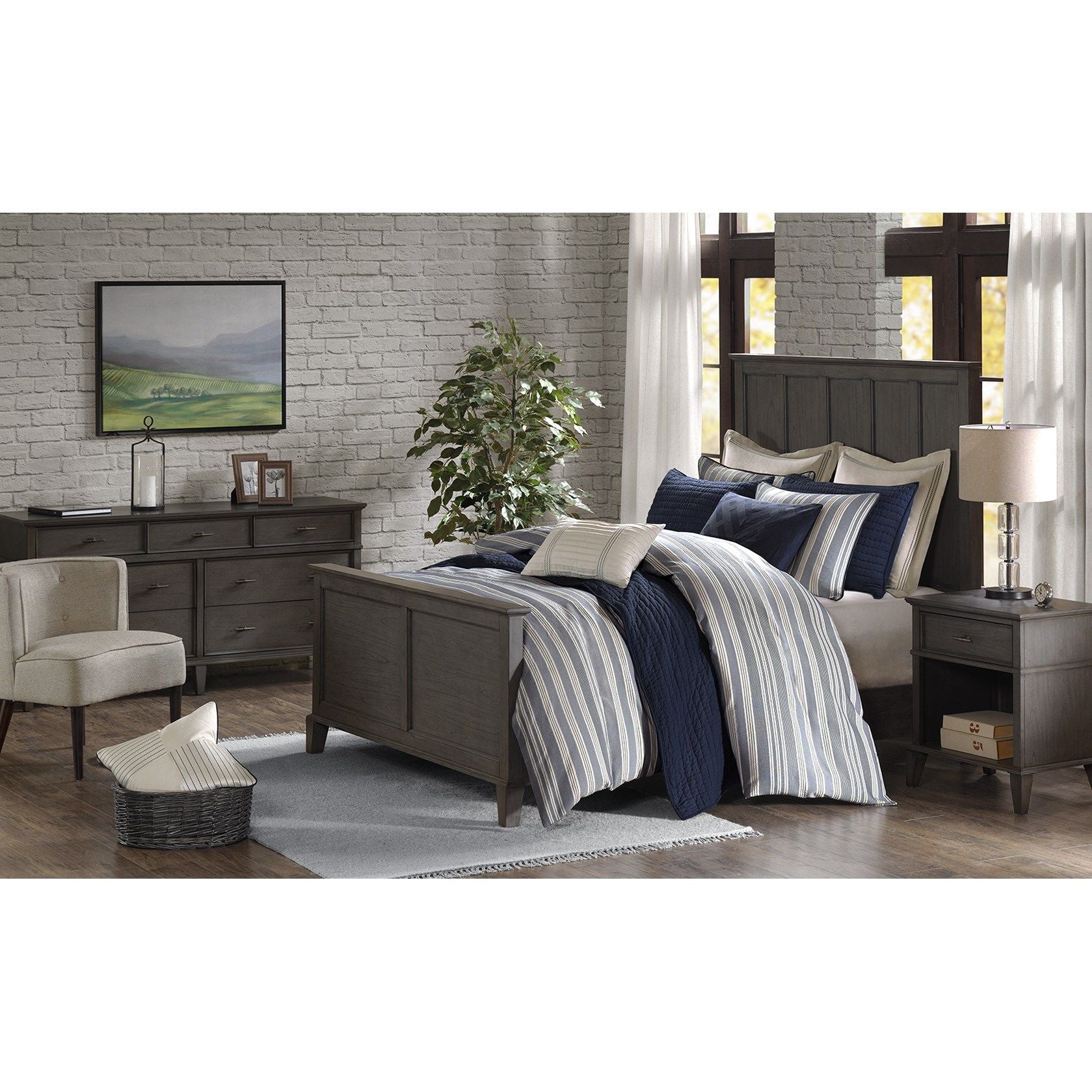 Farmhouse - King Comforter Set - Blue