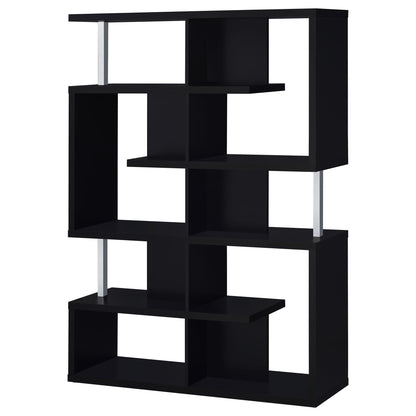 Copper - 5 Shelf Bookshelf Storage Unit - Black