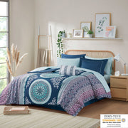 Loretta - Comforter And Sheet Set - Navy