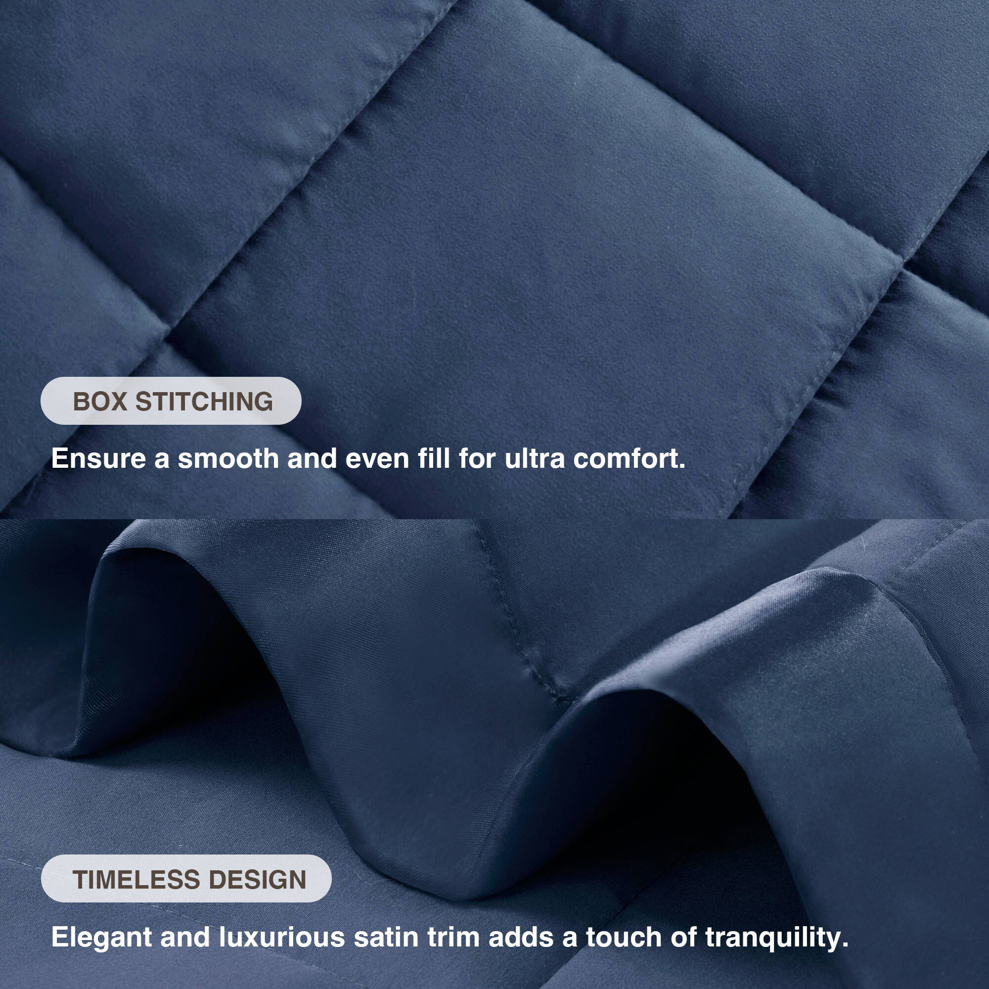 Windom - King All Season Hypoallergenic Blanket With 3M Scotchgard - Navy