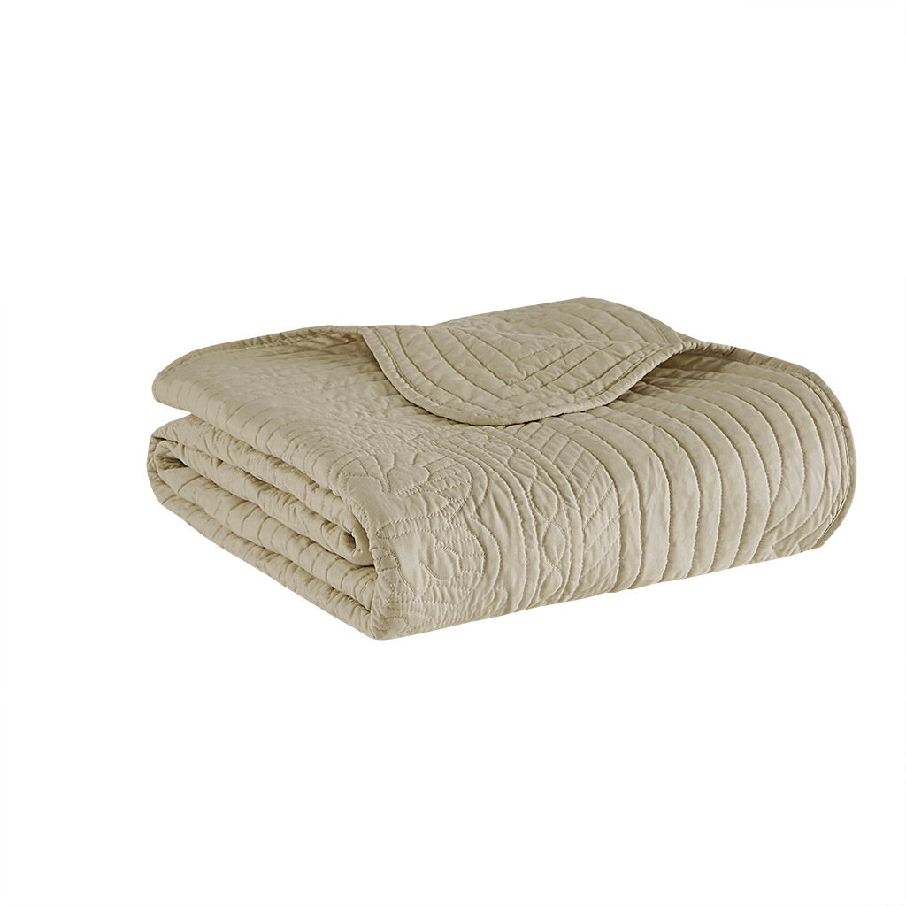 Tuscany - Oversized Quilted Throw - Khaki