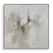 Still Crossing - Abstract Painting - Black / Brown / Gray / White