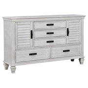 Lockeford - 5 Drawer Dresser With Side Cabinets - White