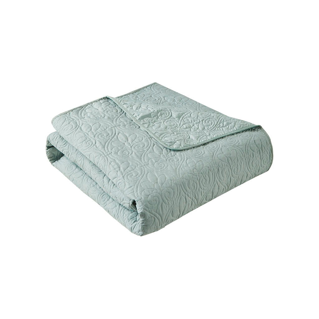 Quebec - Oversized Quilted Throw - Seafoam