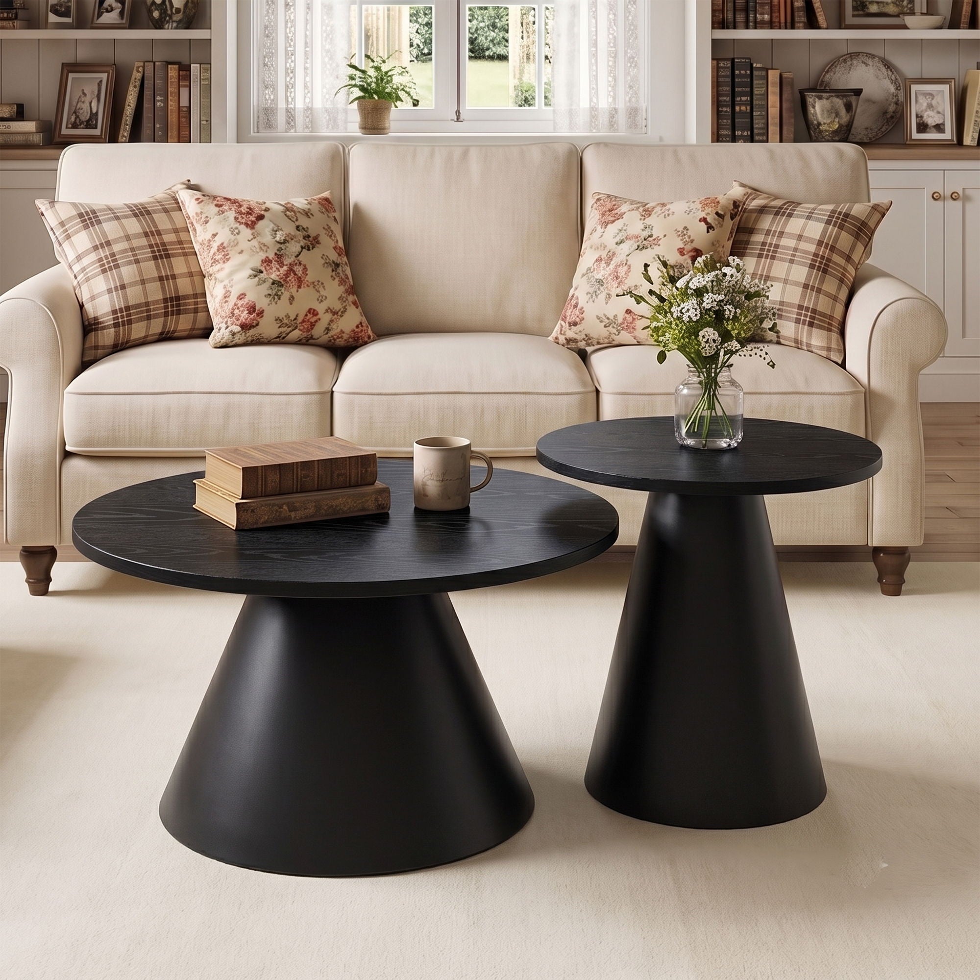 Modern Nesting Coffee Table Set For Living Room