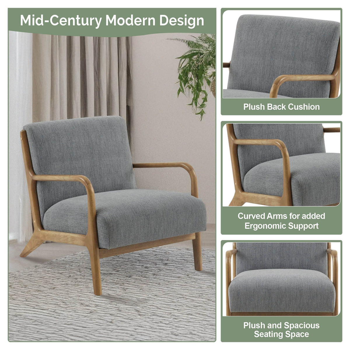 Novak - Lounge Chair - Gray