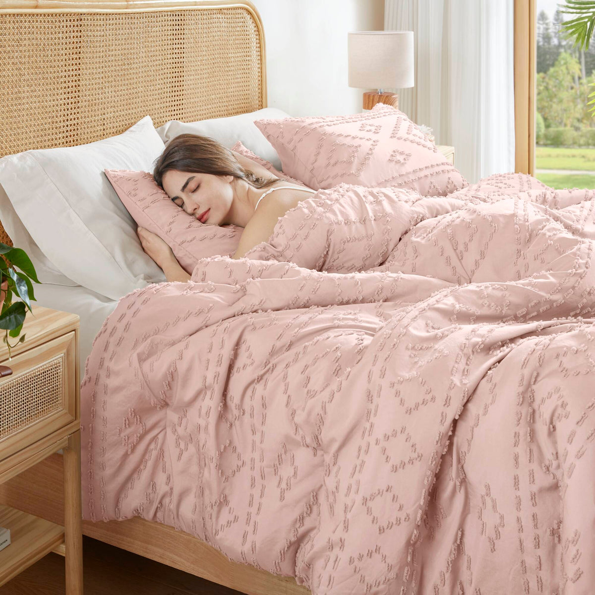 Gigi - Twin/Twin Long Comforter Mini Set - Pink