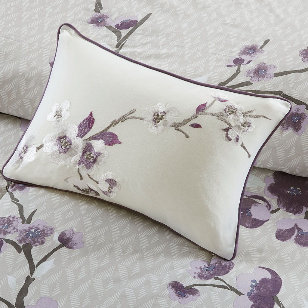 Holly - California King 8 Piece Comforter Set - Purple