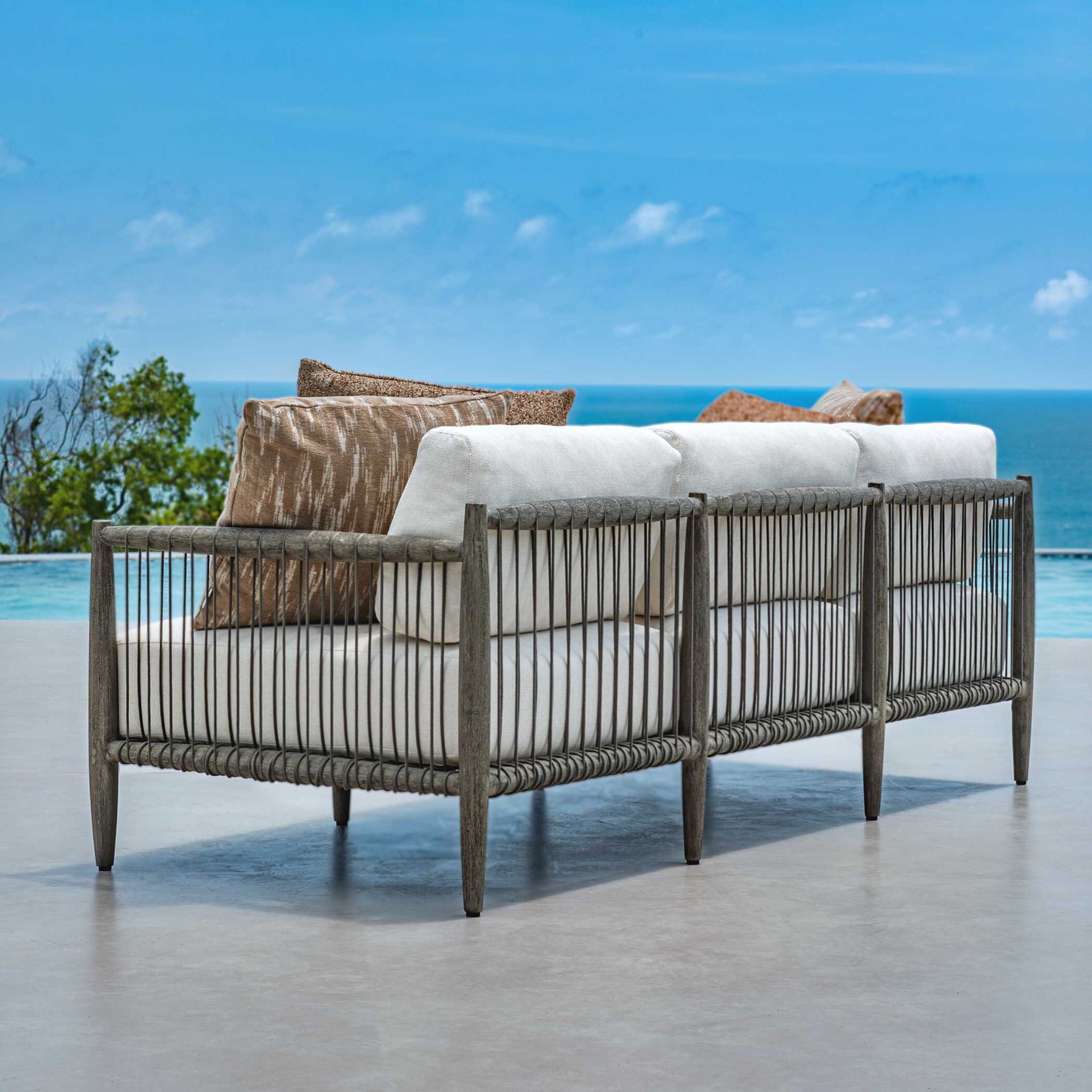 Borneo - Outdoor Sofa - Brown / Oyster White