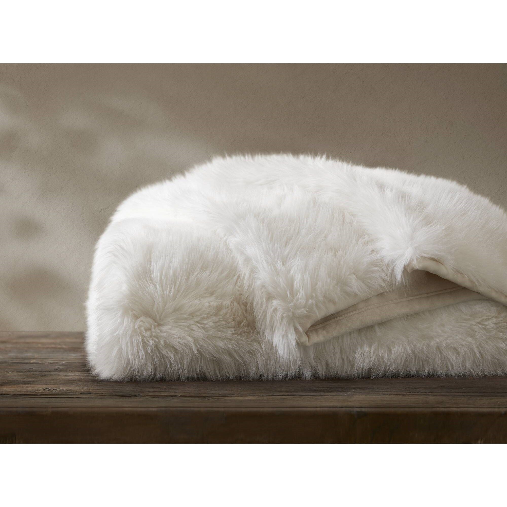 Botswana Animal Print - 60x80" Faux Fur Throw Blanket - Polar Bear