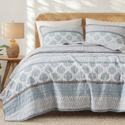 Surya - 3 Piece Full Quilt Set - Aqua