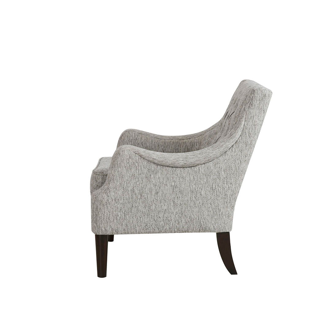 Qwen - Button Tufted Accent Chair - Gray