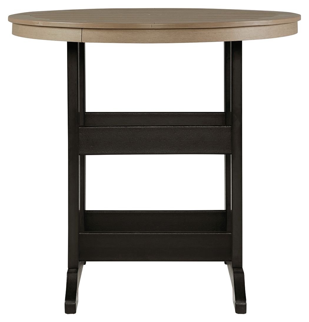Fairen Trail - 5 Pc. - Dining Set with 4 Chairs - Black / Driftwood