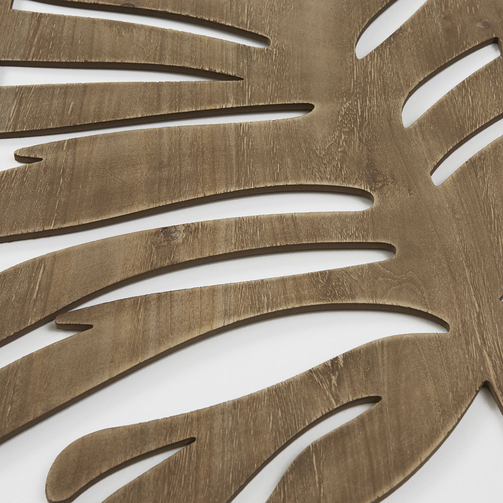 Birch Botanical - Two-Tone Panel Wall Decor Set - Monstera