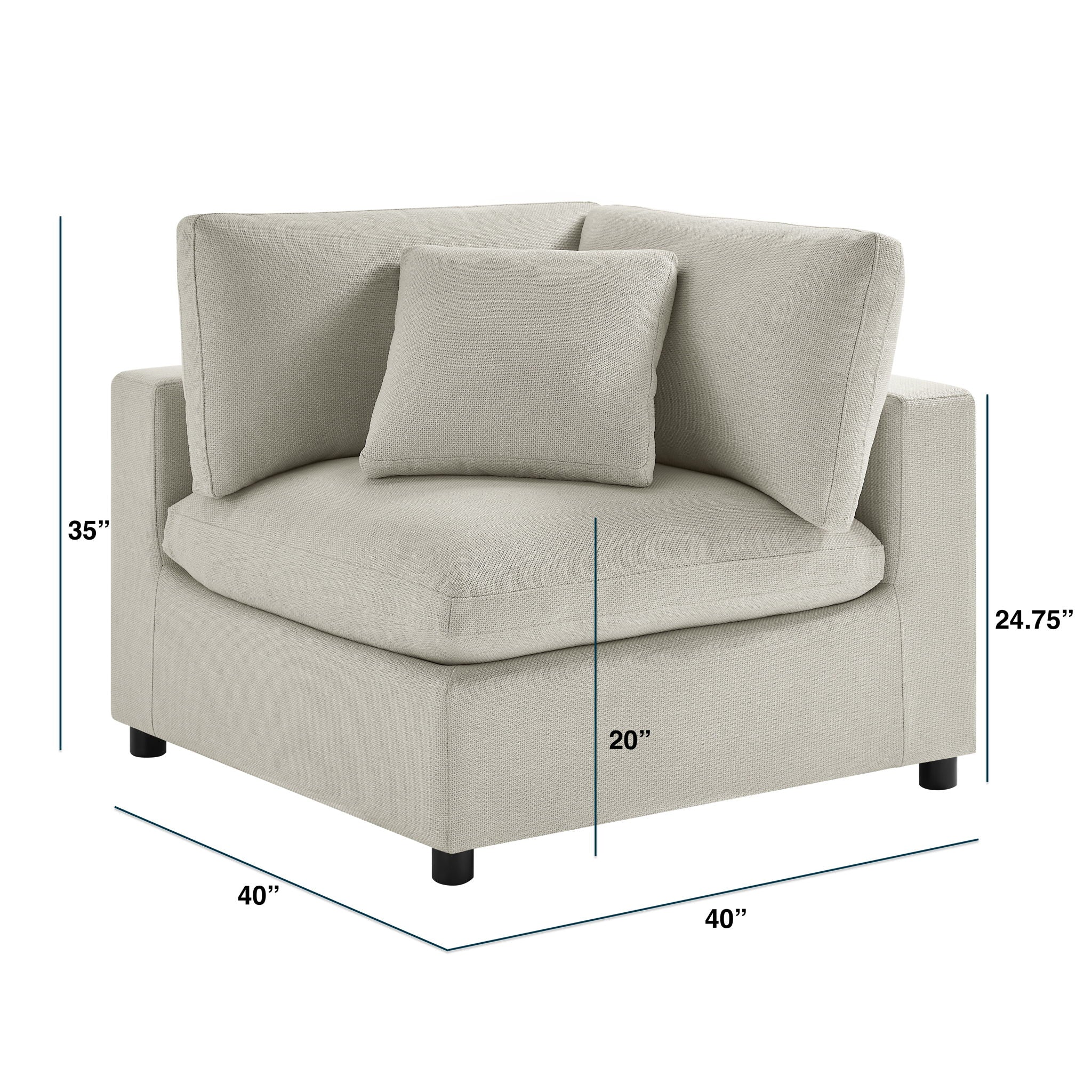 Cassandra - Corner Wedge Chair