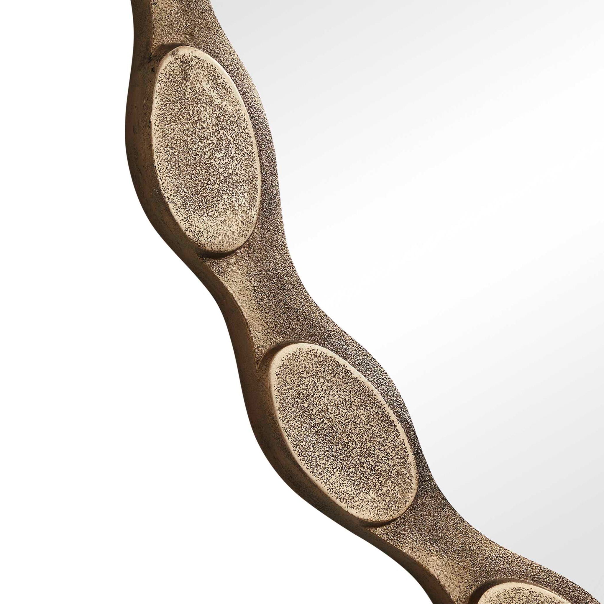 Marietta - Round Brass Mirror - Brass / Gold
