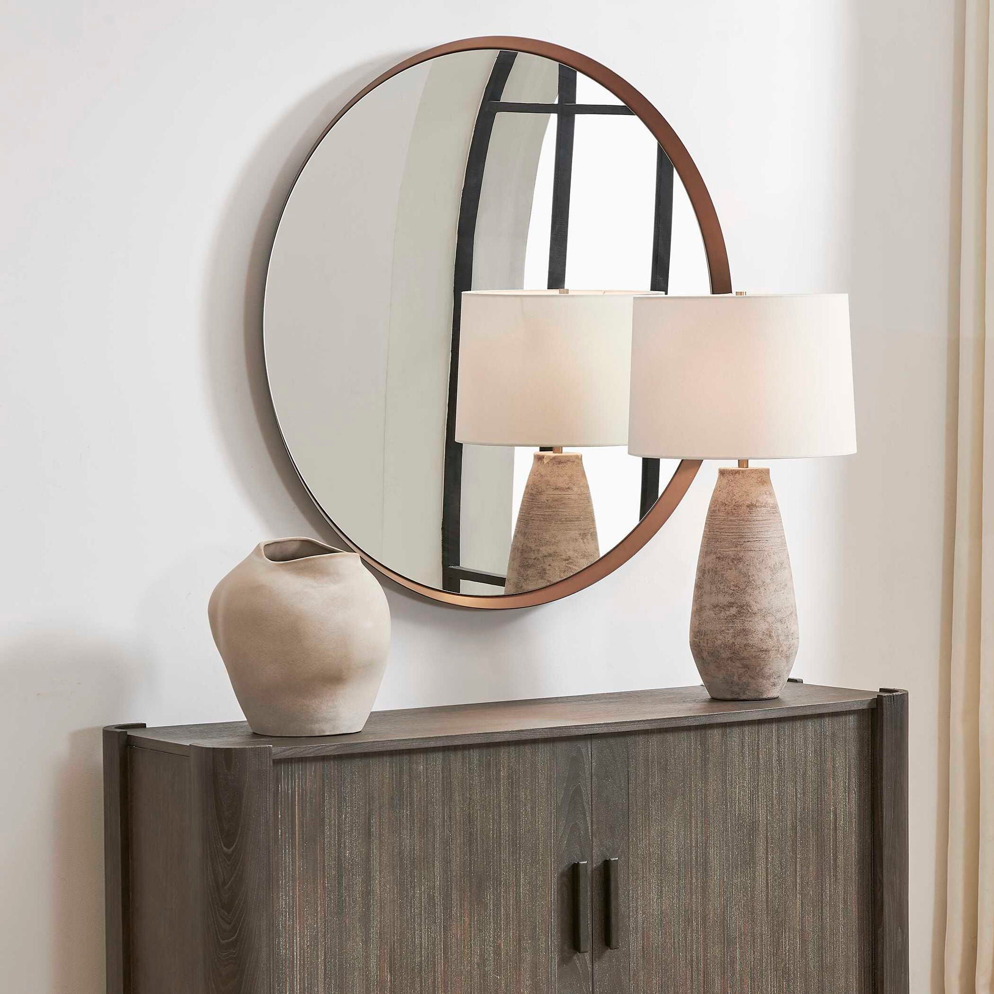 Torrado - Round Mirror - Bronze