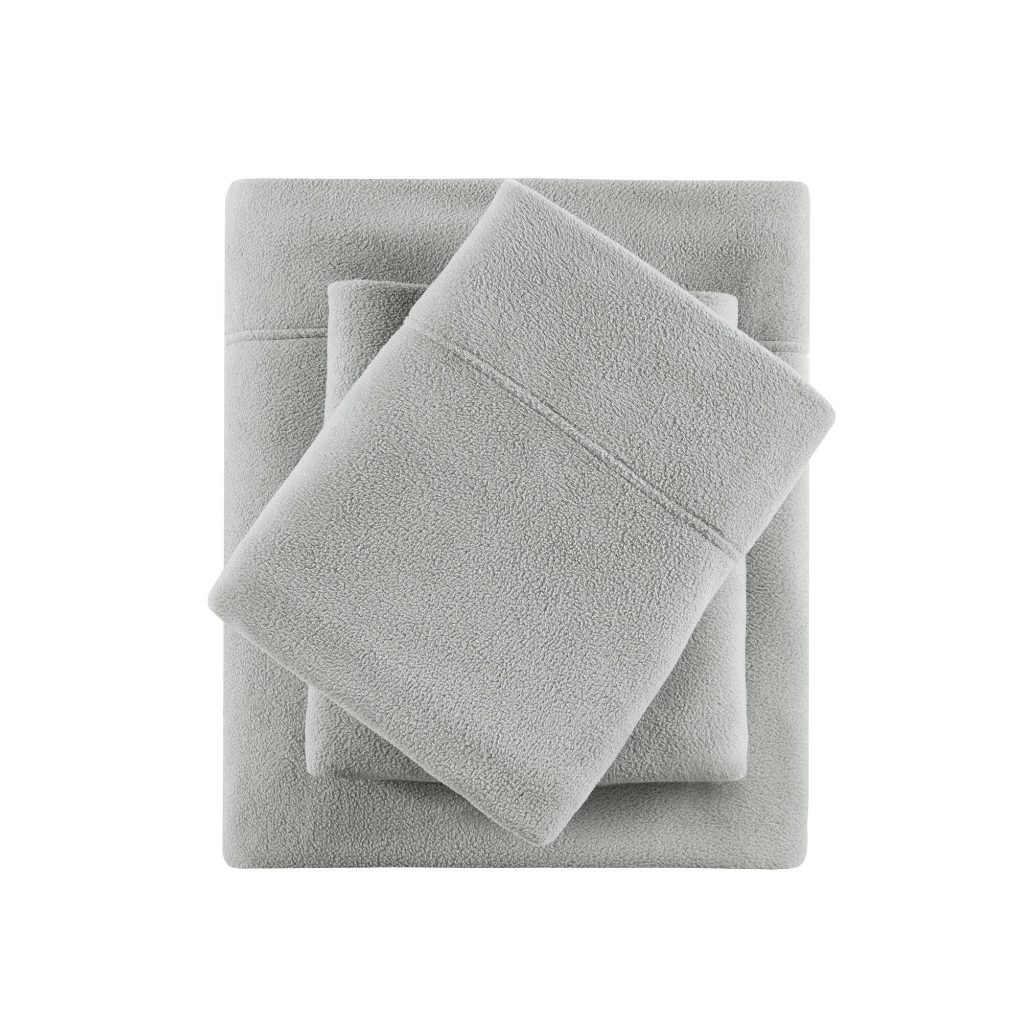 Micro Fleece - Twin Sheet Set - Gray