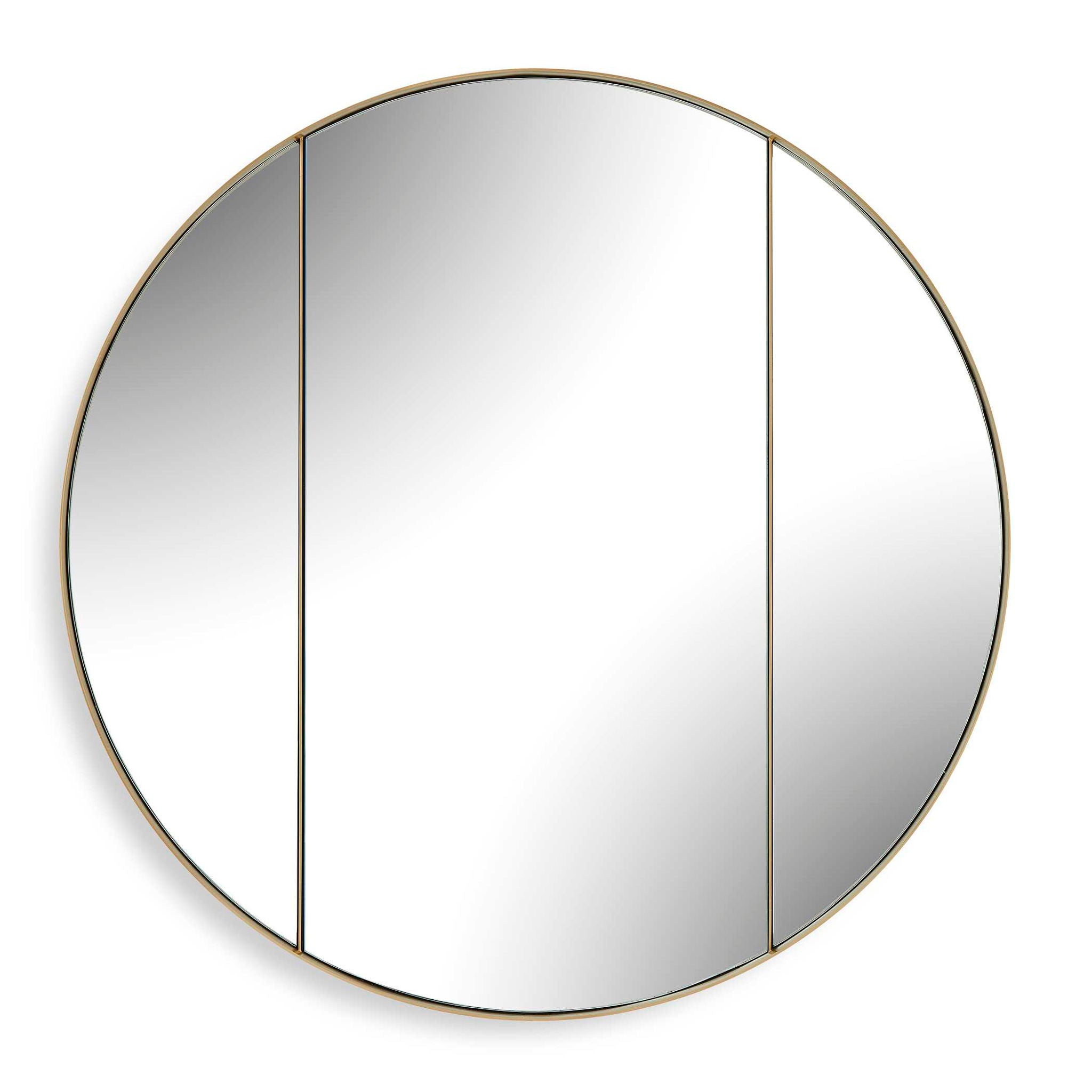 Amram - Round Mirror - Antique Brass / Gold