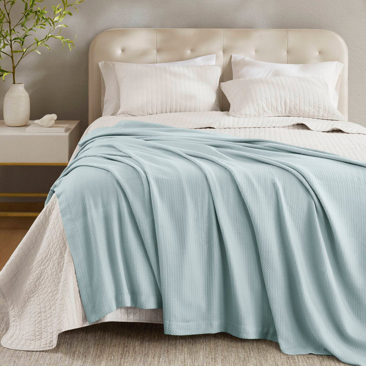Egyptian Cotton - Full Blanket - Light Blue