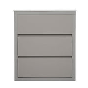 Double Sinks Bathroom Vanity Set With 2 Ceramic Basins