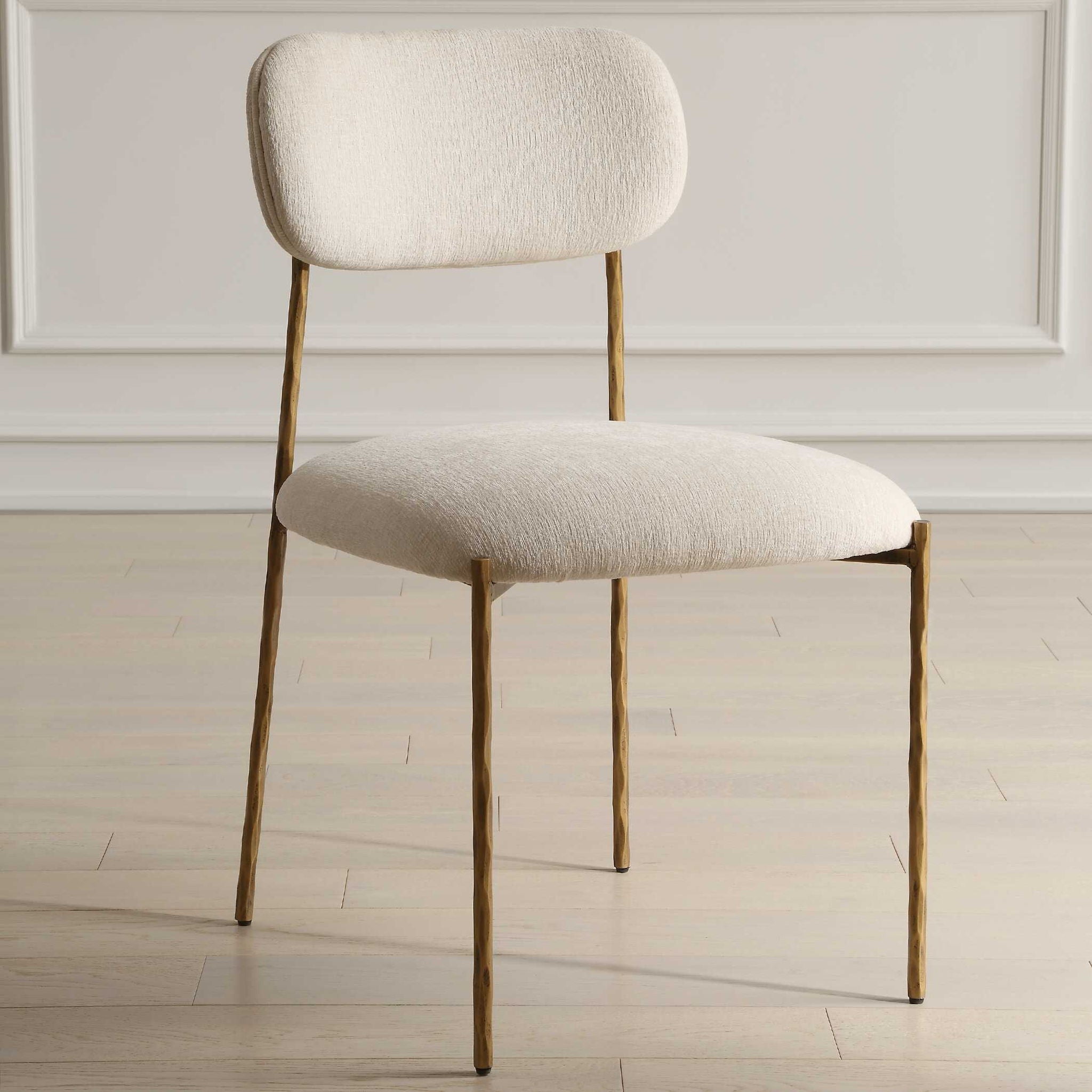 Capture - Dining Chair (Set of 2) - Gold / White