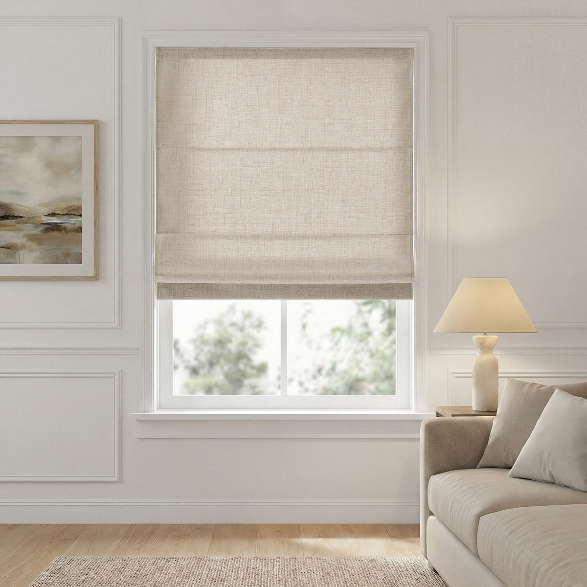 Mira - 29''x64" Cordless Roman Shade - Neutral